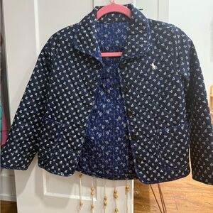 Polo by Ralph Lauren Kids Navy Jacket with White Floral Design